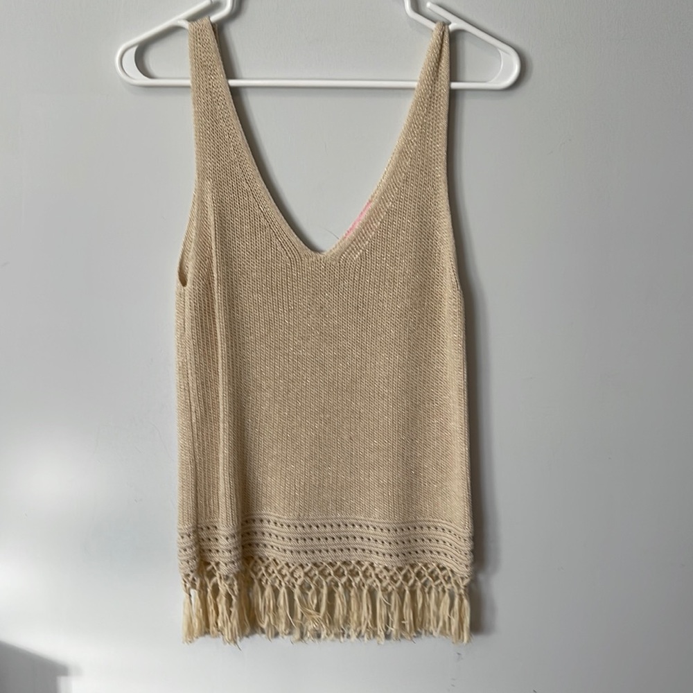 Lilly Pulitzer fringed sweater